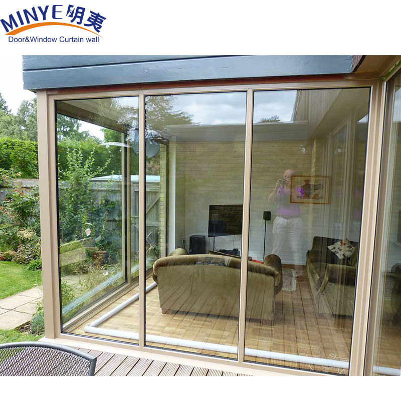 Fronthaus Schlafzimmer Design Großes festes Fenster mit Aluminiumlegierung Rahmen und Glasplatten