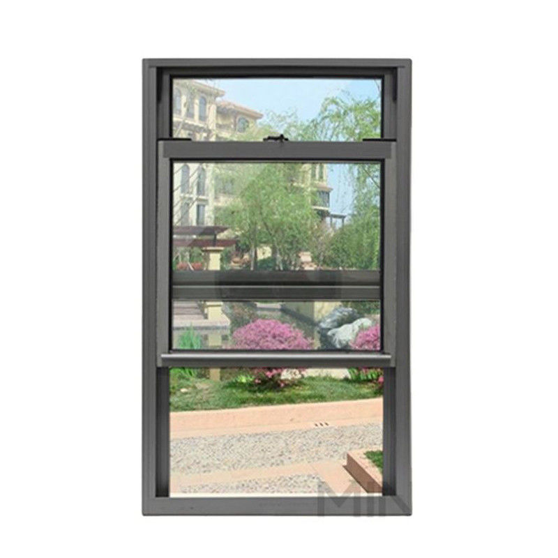 Einfach gehängtes Aluminiumfenster mit 5mm 9A 5mm Glasspezifikation und 1,4mm Profildicke