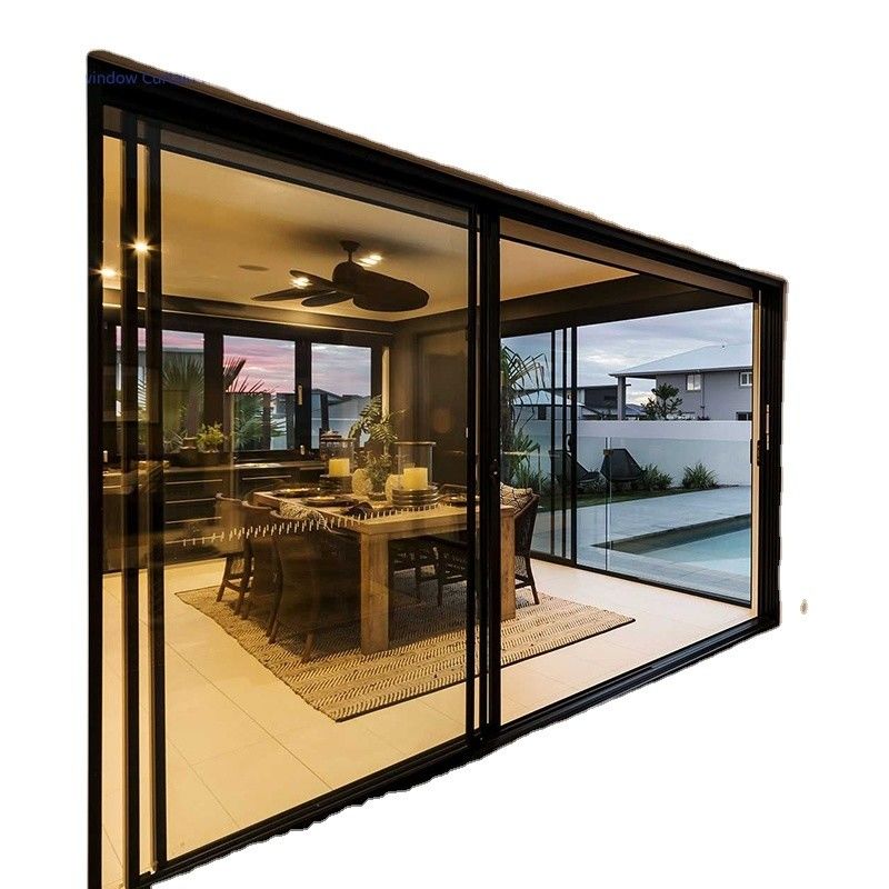 2.0 mm Profildicke Moderne Aluminiumglas Schiebefenster und Türen für den Innenraum
