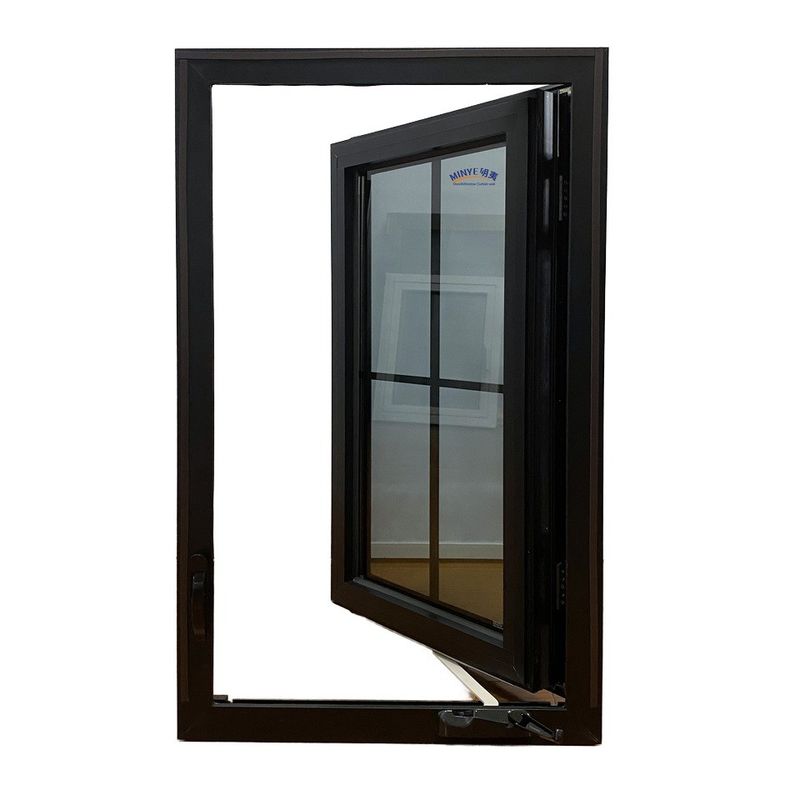 Swing-Stil Moderne einfache Wärmedämmung und wasserdichte Hurrikanwirkung Französisch Heim Aluminium Glas Fenster Design