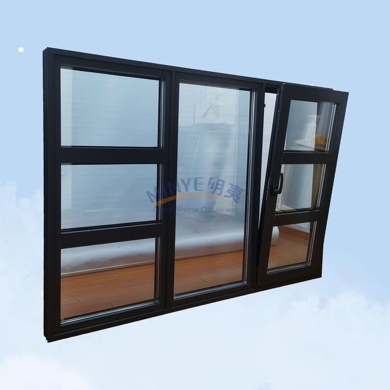Hardware Chinesische Oberfläche Aluminium Tilt Turn-Fenster mit individuellen Farben und modernem Design